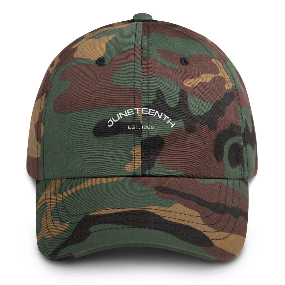 Premium Dad Hat, Juneteenth (White Font)