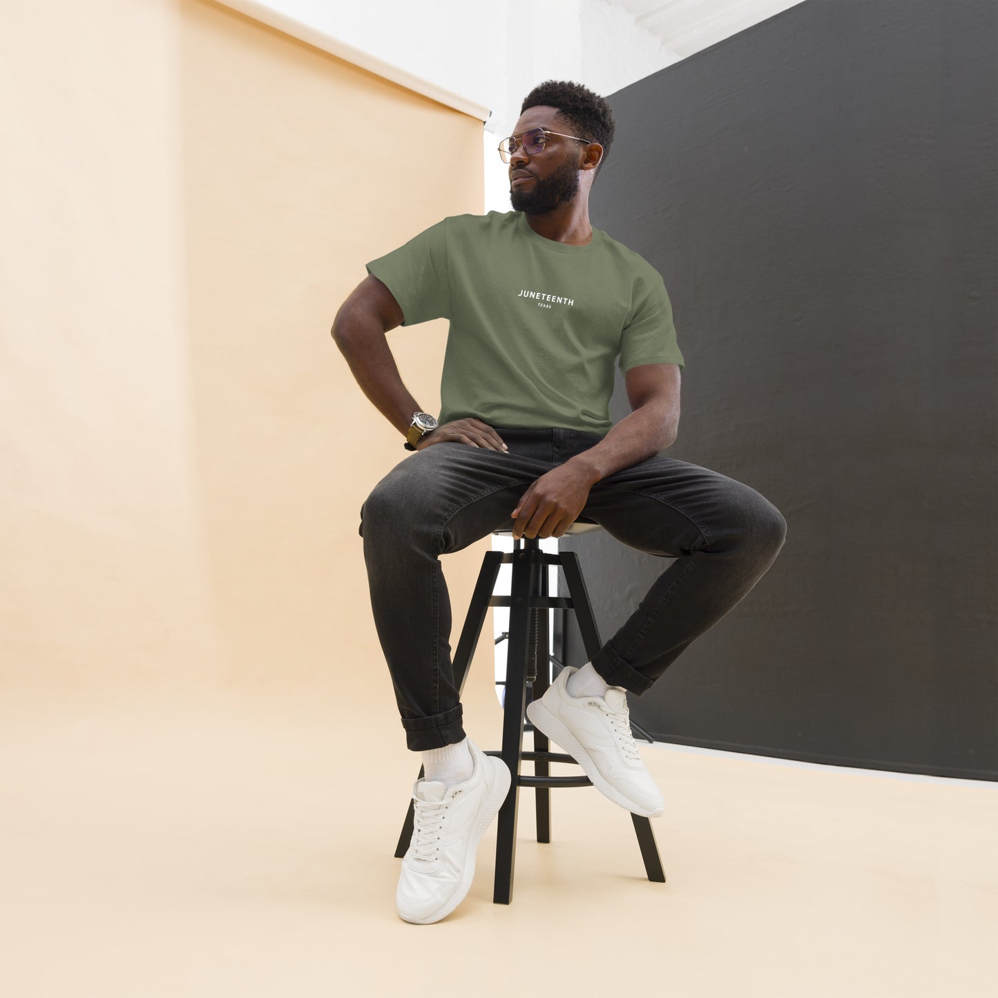 Men's Juneteenth Tee (White font)