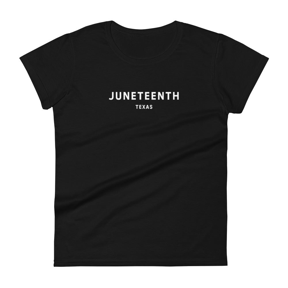 Fitted Juneteenth Tee (White Font)