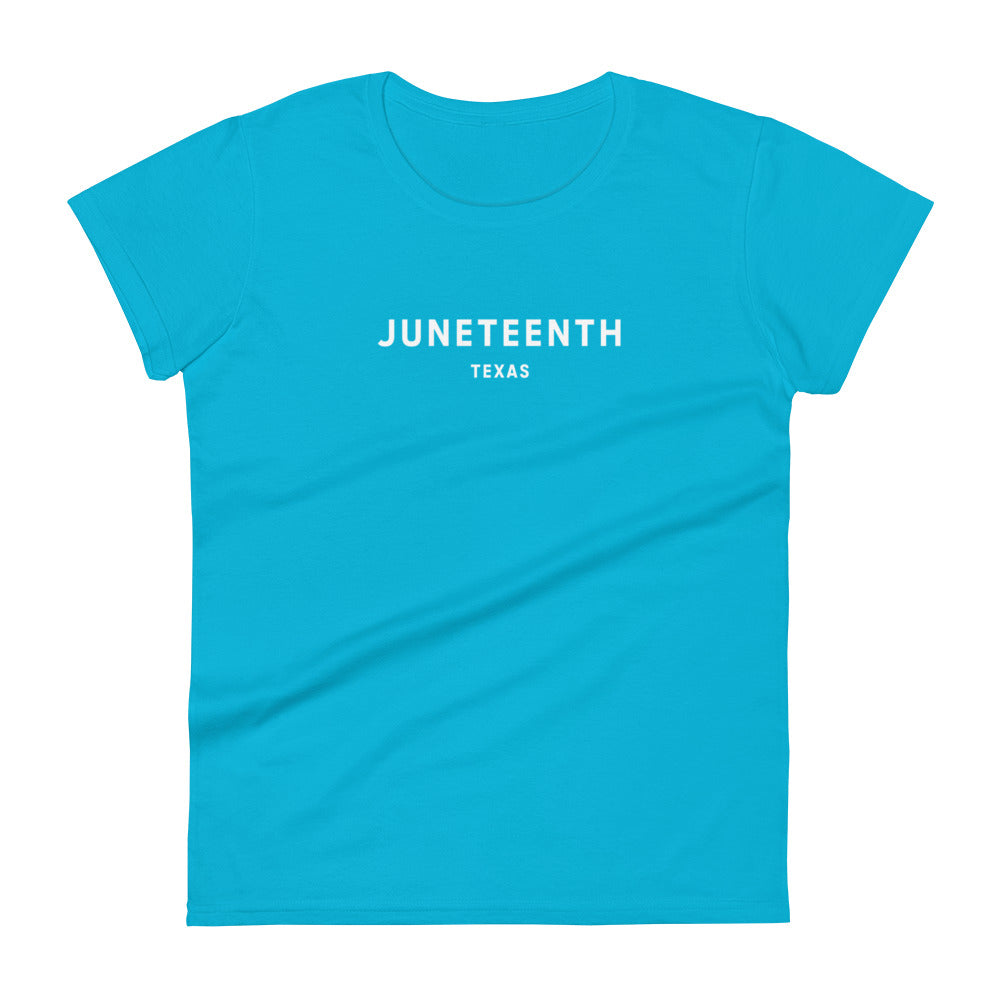 Fitted Juneteenth Tee (White Font)