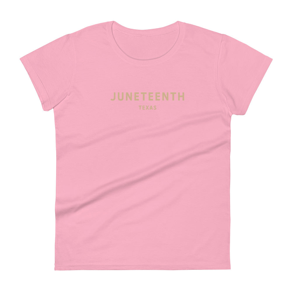 Fitted Juneteenth Tee (Nude Font)