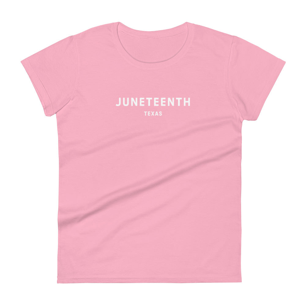 Fitted Juneteenth Tee (White Font)