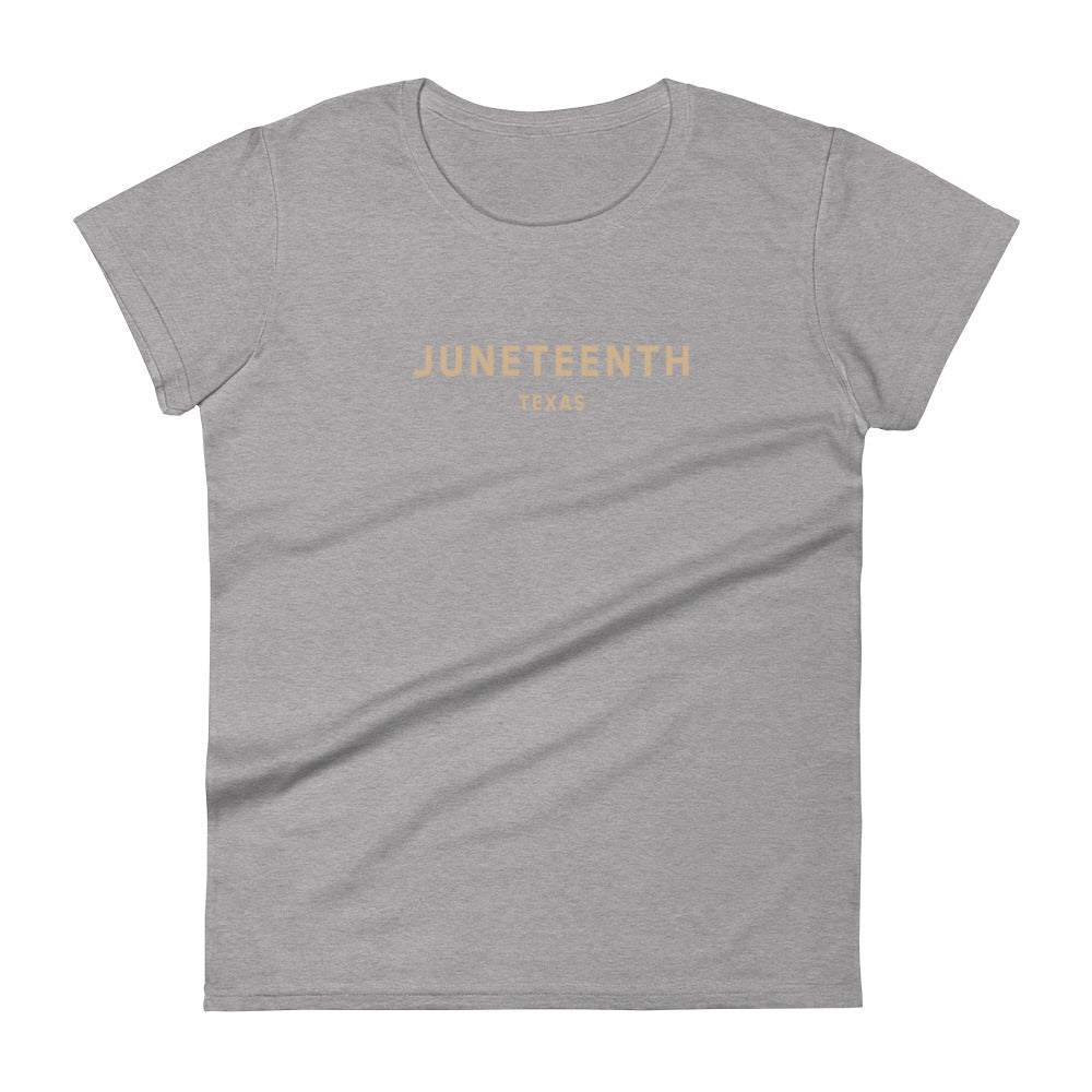 Fitted Juneteenth Tee (Nude Font)