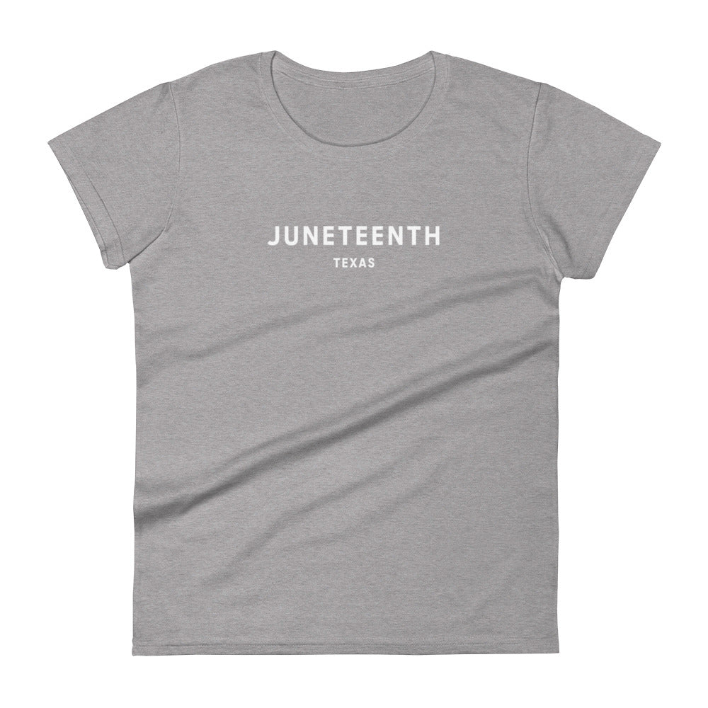 Fitted Juneteenth Tee (White Font)