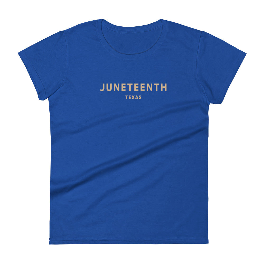 Fitted Juneteenth Tee (Nude Font)