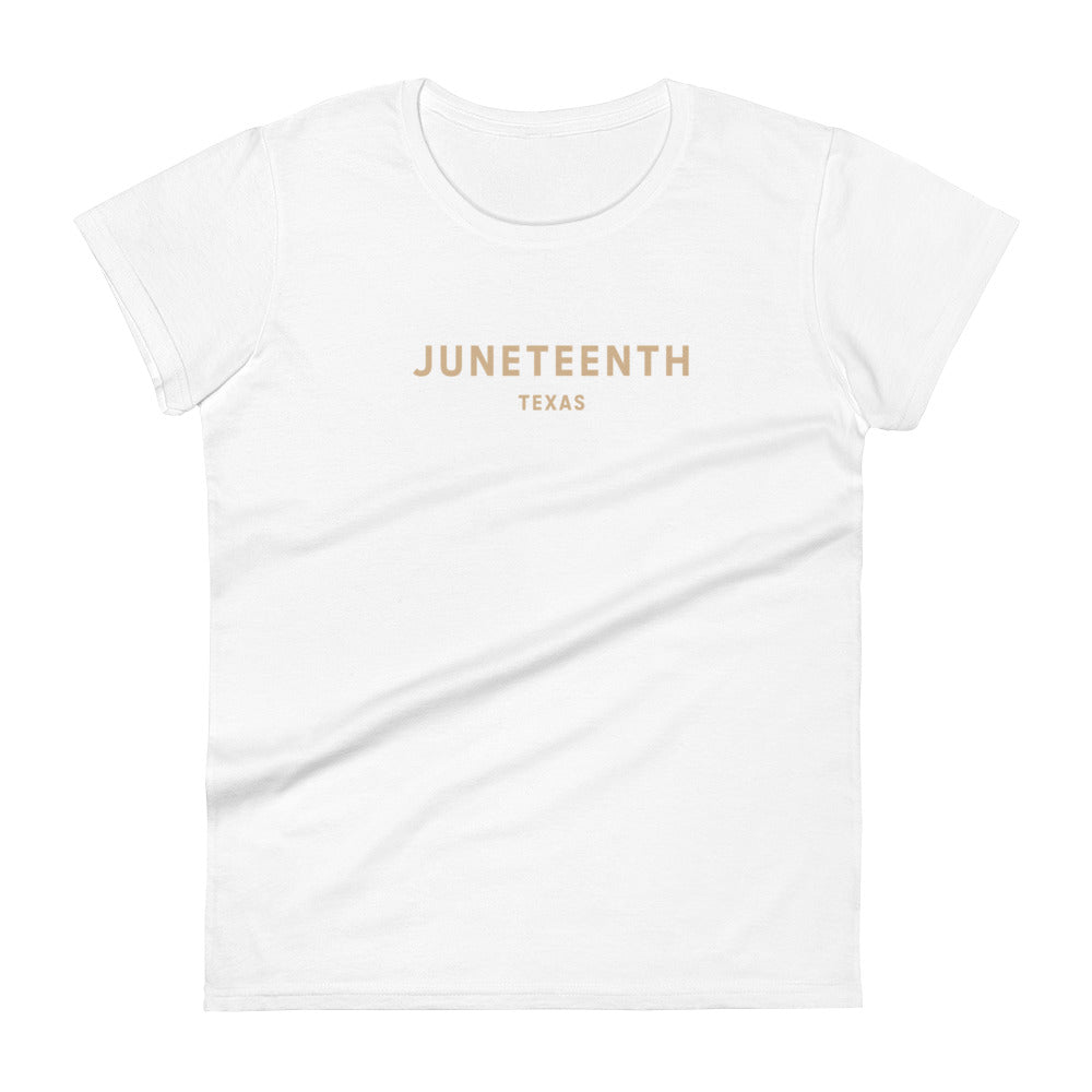 Fitted Juneteenth Tee (Nude Font)