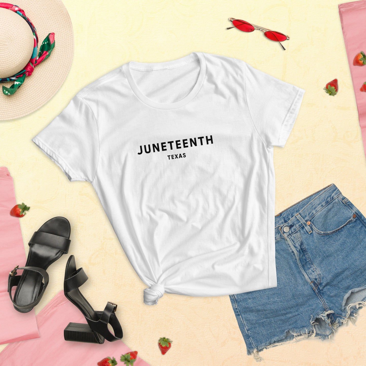 Fitted Juneteenth Tee (Black Font)