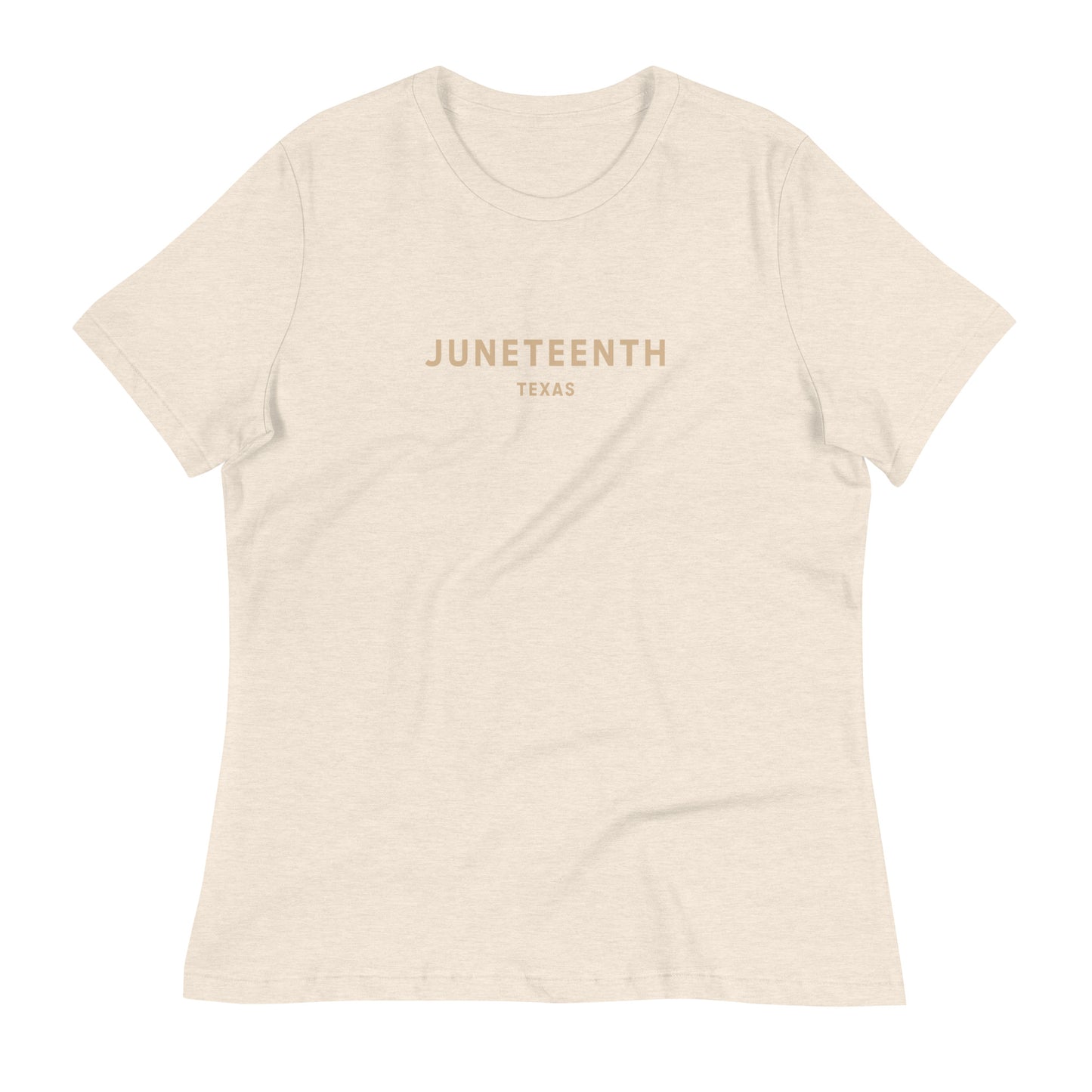 Minimalist Vibe Relaxed Women's Tee, Juneteenth (Nude Font)