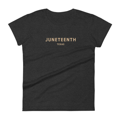 Fitted Juneteenth Tee (Nude Font)