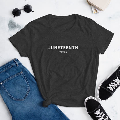 Fitted Juneteenth Tee (White Font)