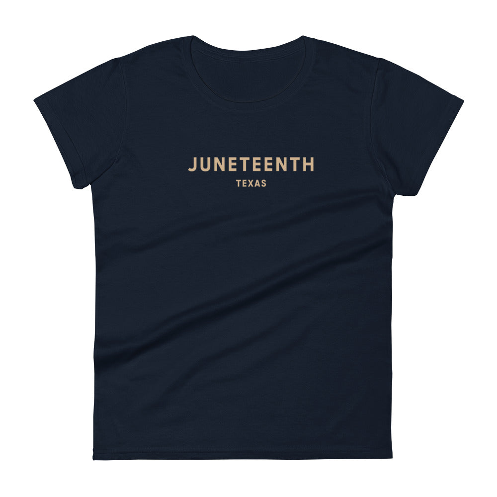 Fitted Juneteenth Tee (Nude Font)
