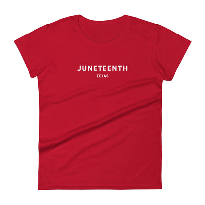 Fitted Juneteenth Tee (White Font)